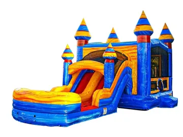 6-1 Dual Lane Melting Arctic Bounce and Slide Combo WET/DRY