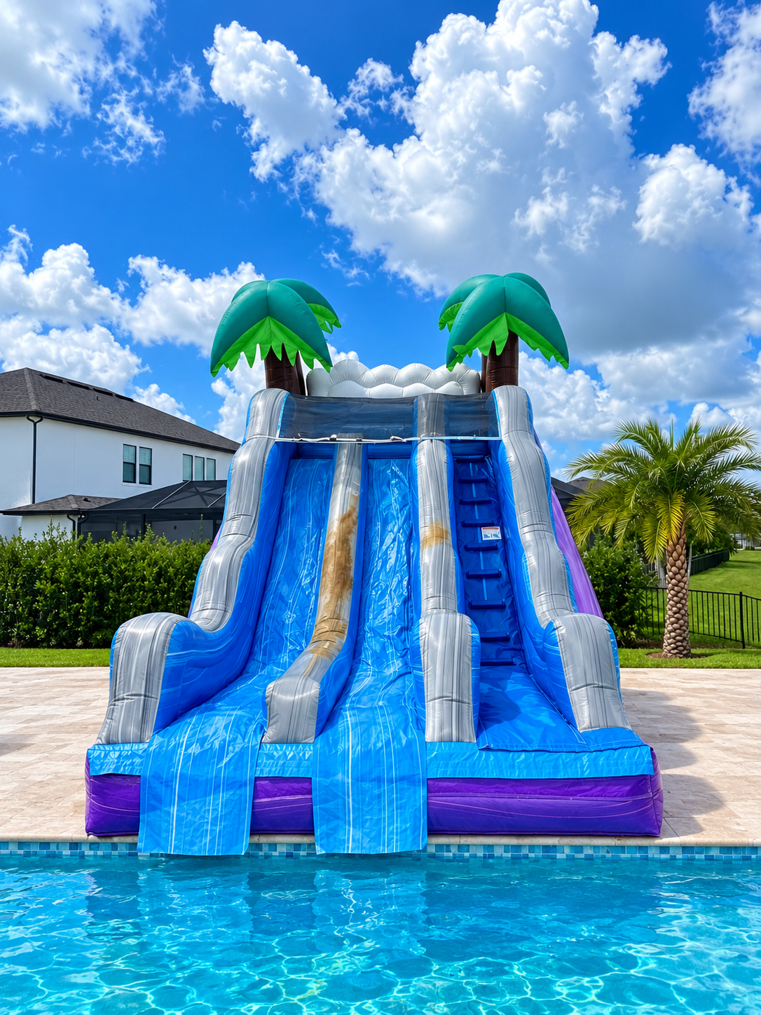 18 Dual Tropical Blast Slide into POOL - REDUCED PRICE DUE TO AGE AND FADING - WORKS PERFECTLY