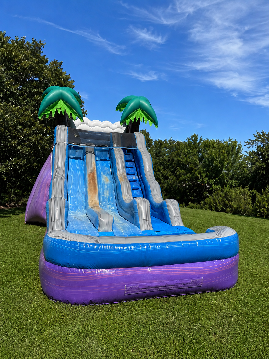 18 Dual Tropical Blast Slide and Pool - REDUCED PRICE DUE TO AGE AND FADING - WORKS PERFECTLY